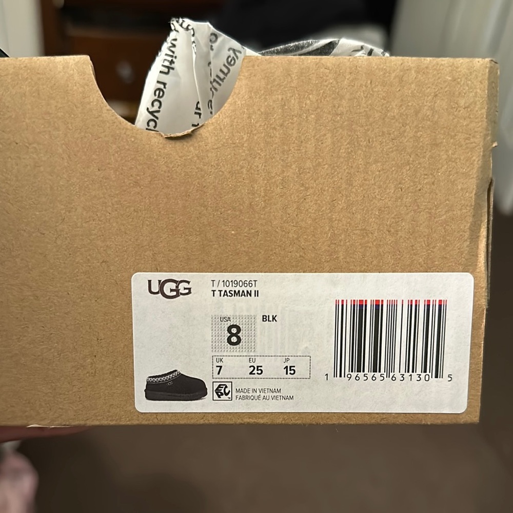 UGG Tasman II Black Size 8